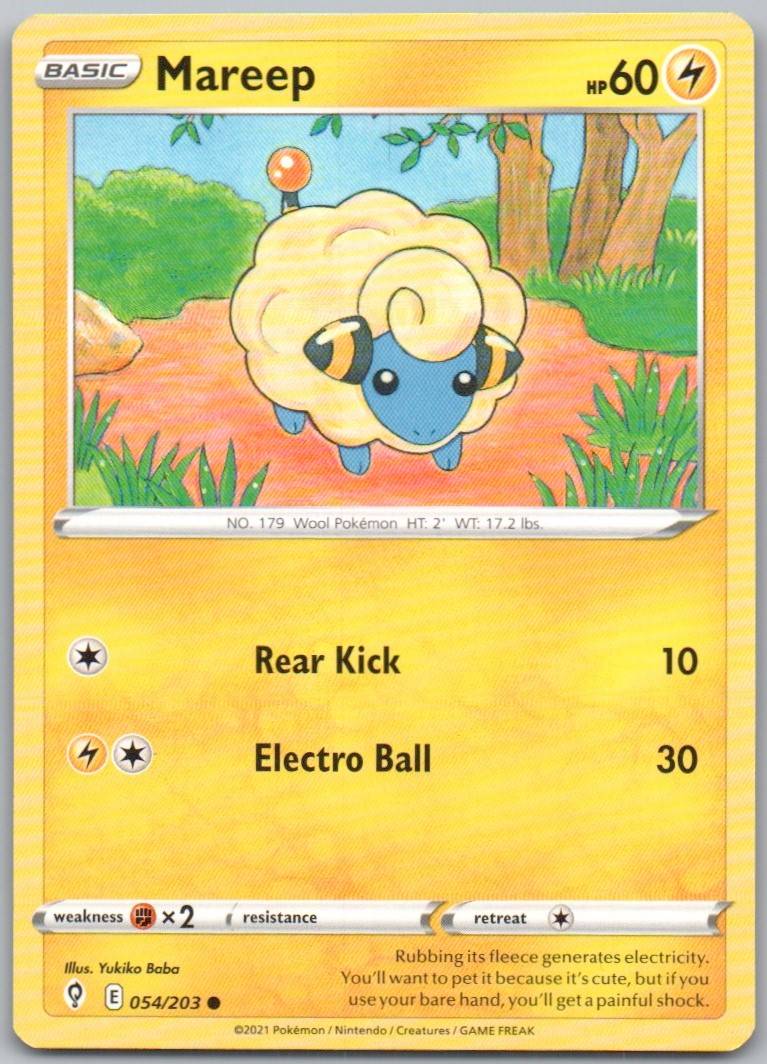 Mareep 054 Normal Lightning Card - Evolving Skies