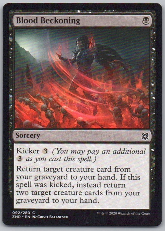 Blood Beckoning 92 Normal Sorcery Card - Zendikar Rising