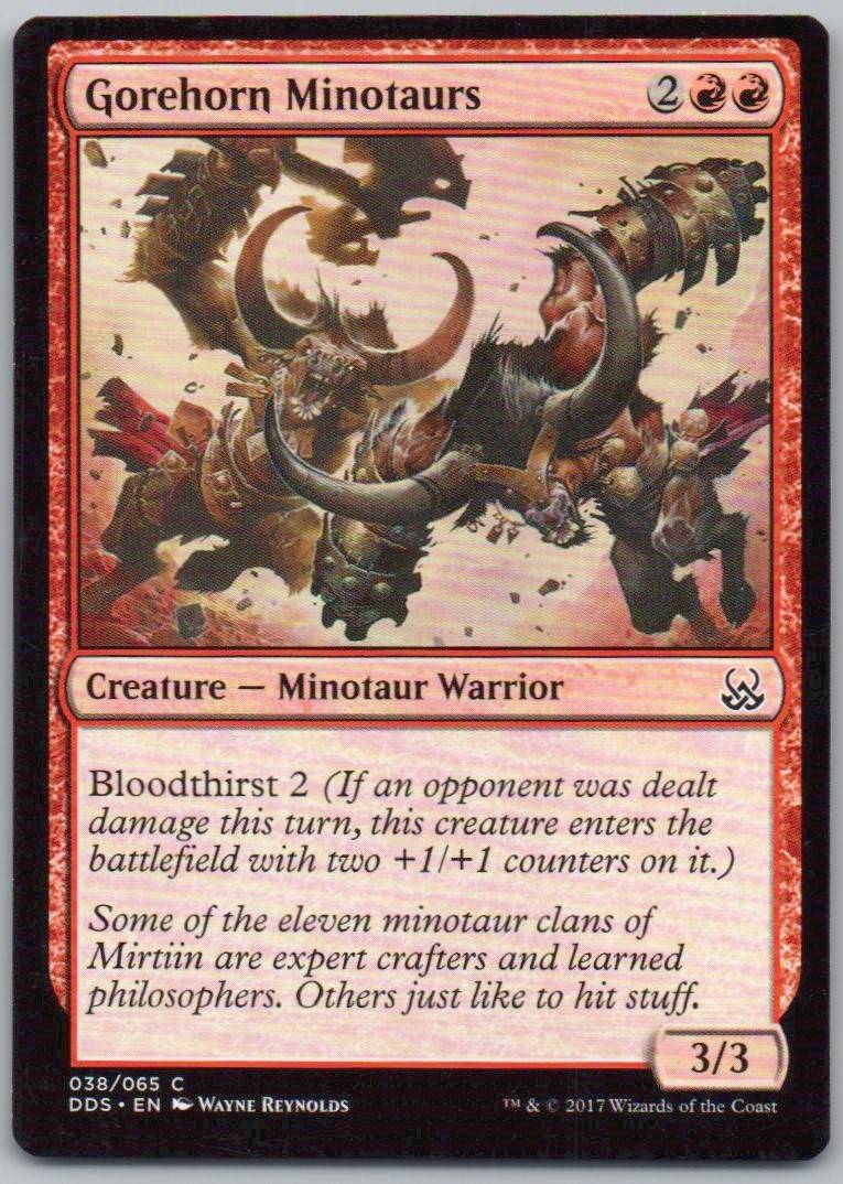 Gorehorn Minotaurs 38 Normal Creature Card - Duel Decks: Mind vs. Might