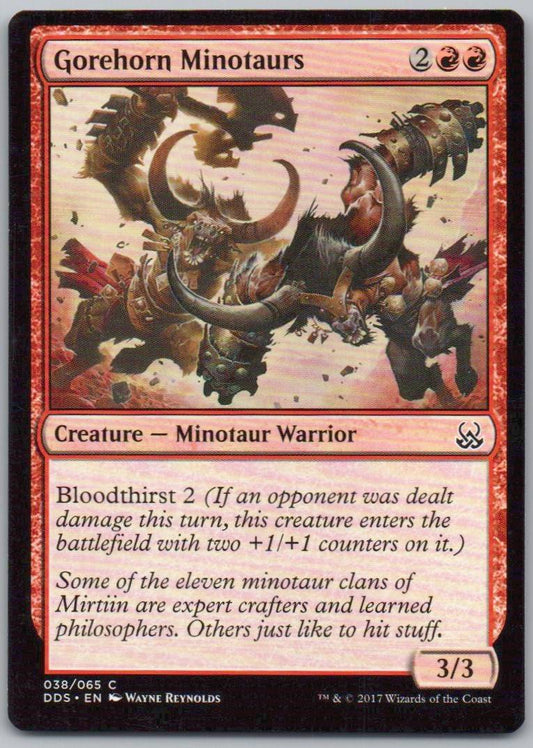 Gorehorn Minotaurs 38 Normal Creature Card - Duel Decks: Mind vs. Might