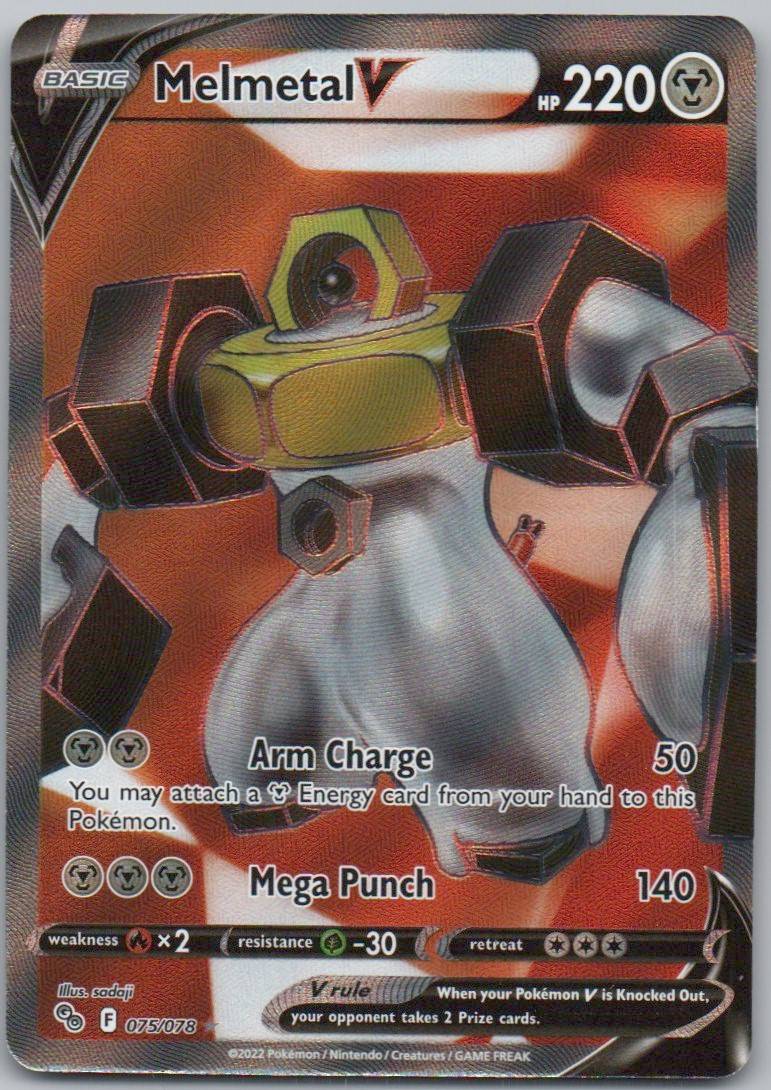 Melmetal V 075 Holo Metal Card - Pokemon GO