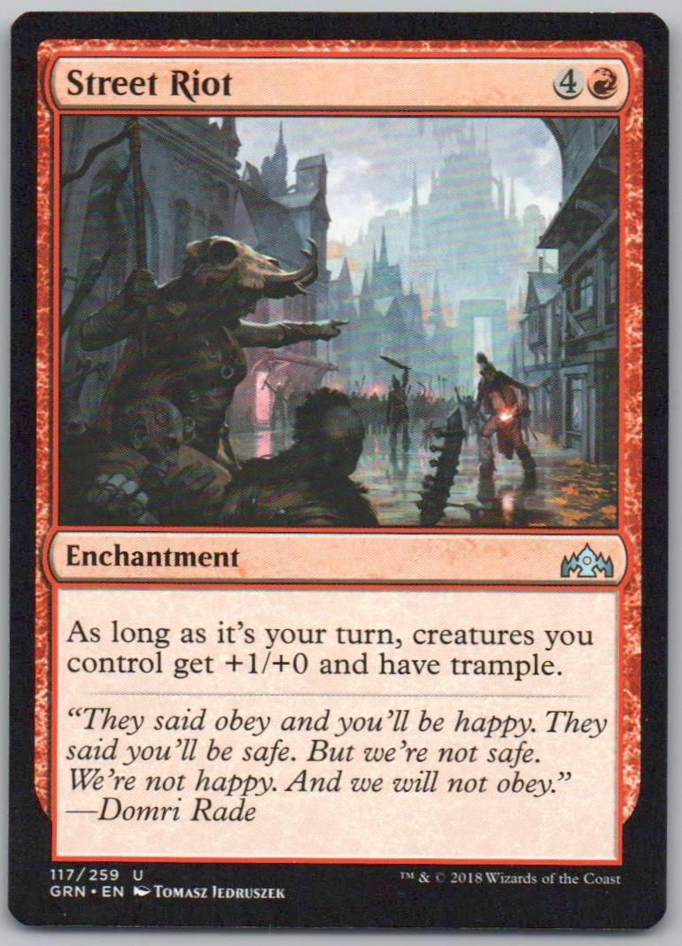 Street Riot 117 Normal Enchantment Card - Guilds of Ravnica