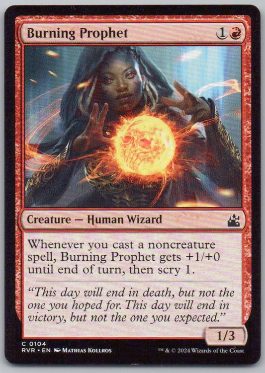 Burning Prophet 104 Normal Creature Card - Ravnica Remastered