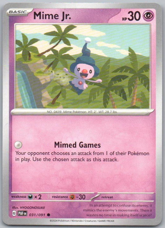 Mime Jr. 031 Normal Psychic Card - Paldean Fates