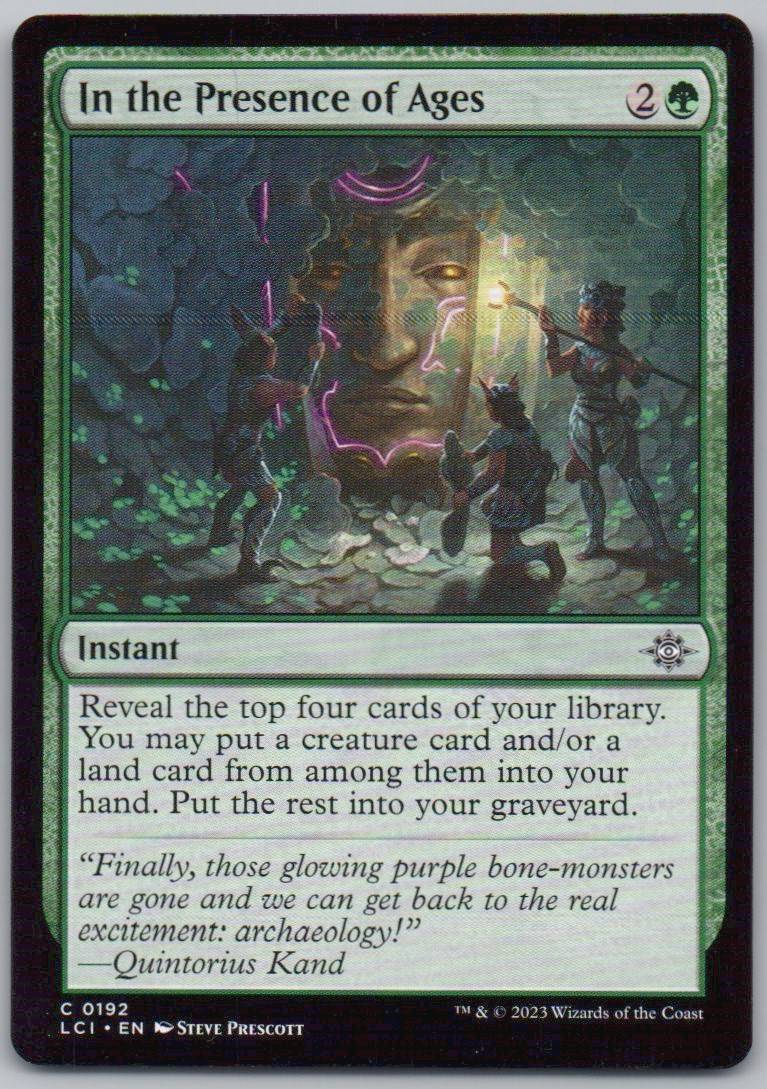 In the Presence of Ages 192 0 Instant Card - The Lost Caverns of Ixalan