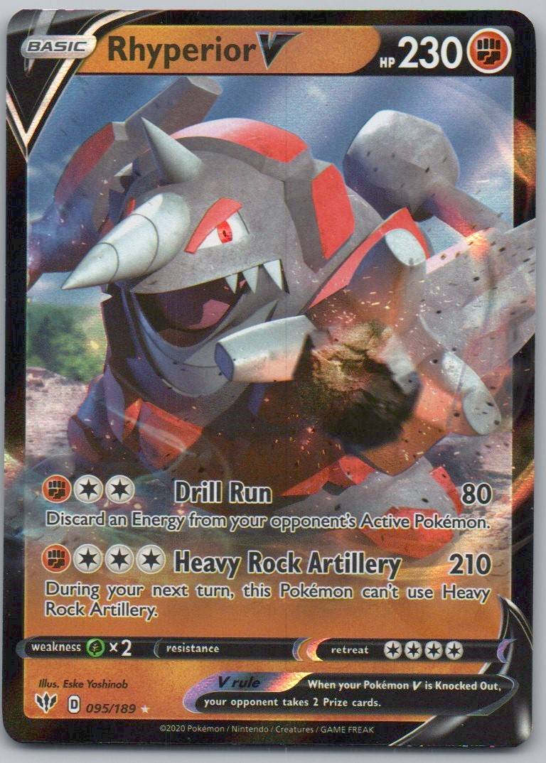 Rhyperior V 095 Holo Fighting Card - Darkness Ablaze