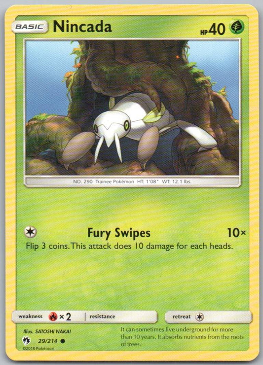 Nincada 029 Normal Grass Card - Lost Thunder