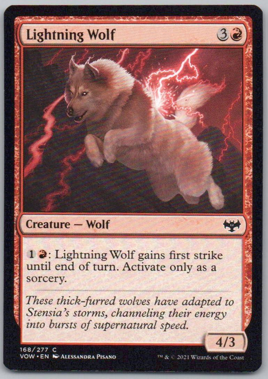 Lightning Wolf 168 Normal Creature Card - Innistrad: Crimson Vow