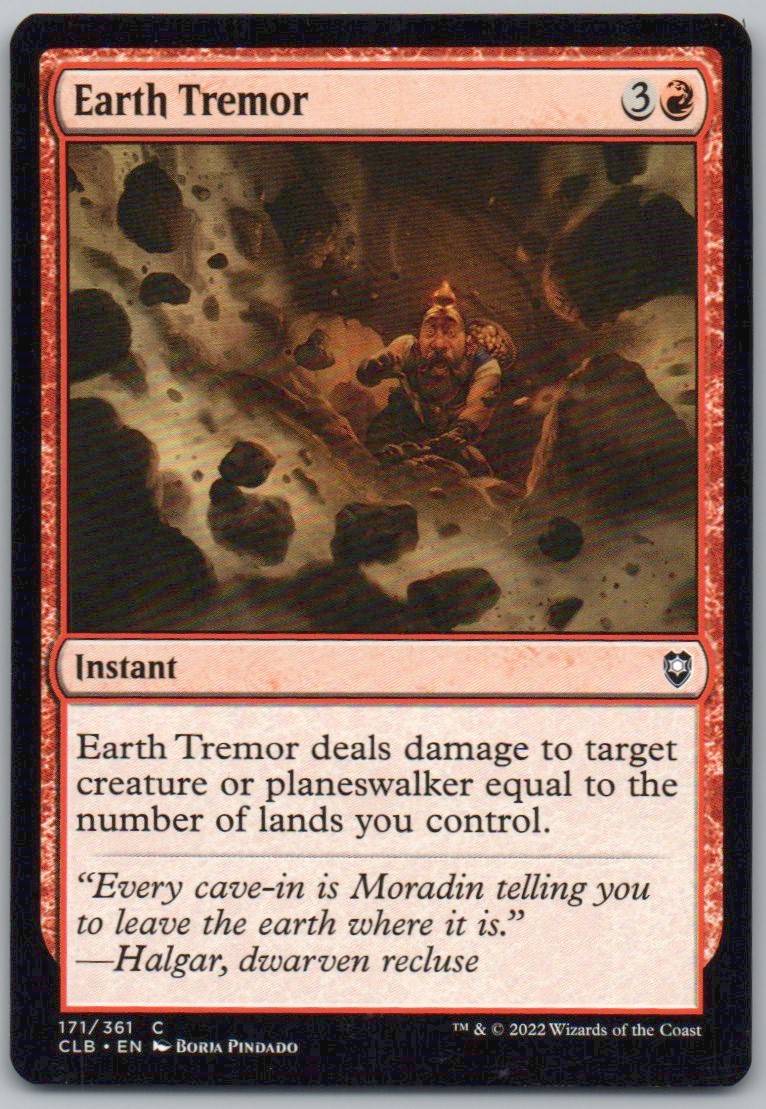 Earth Tremor 171 Normal Instant Card - Commander Legends: Battle for Baldur's Gate