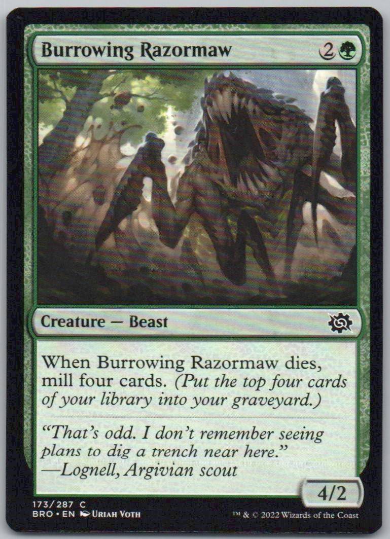 Burrowing Razormaw 173 Normal Creature Card - The Brothers' War