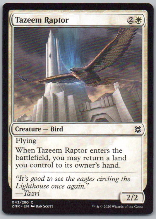 Tazeem Raptor 43 Normal Creature Card - Zendikar Rising