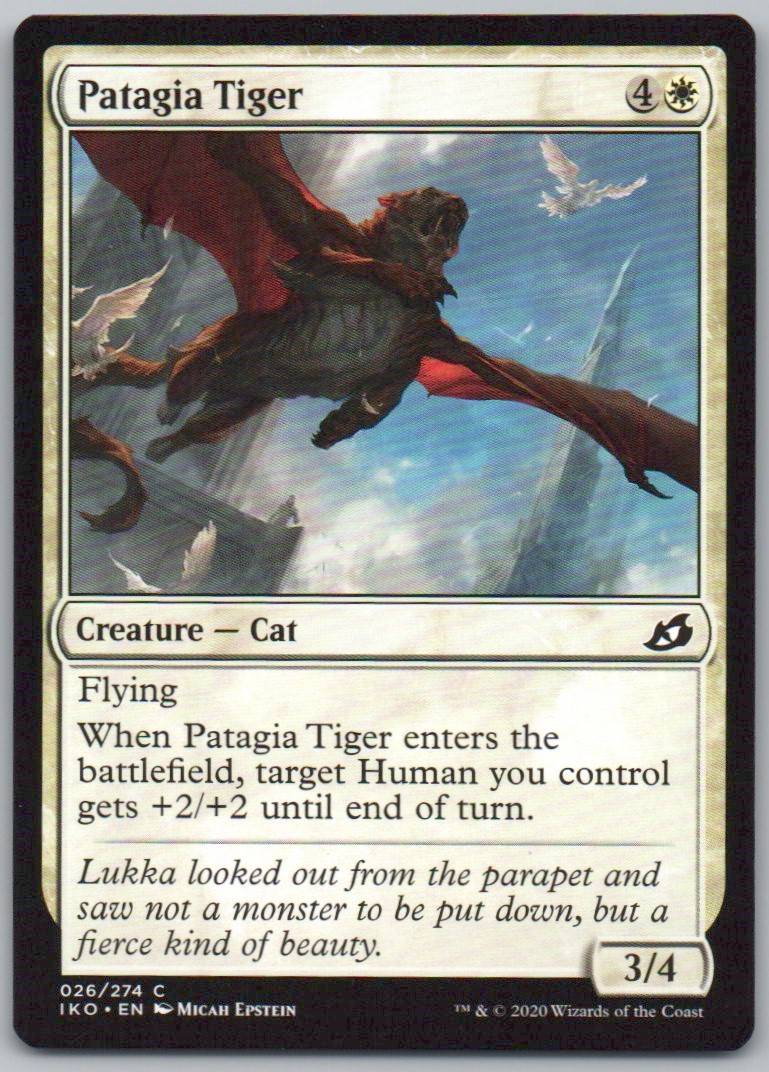 Patagia Tiger 26 Normal Creature Card - Ikoria: Lair of Behemoths