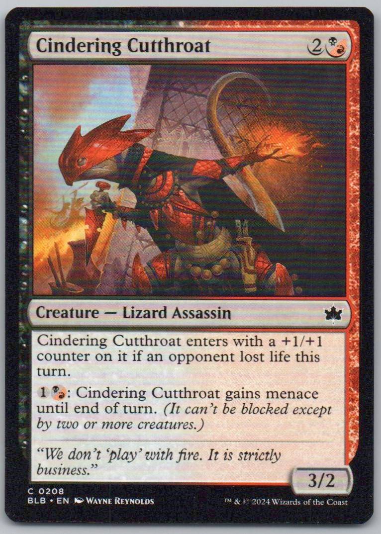 Cindering Cutthroat 208 Normal Creature Card - Bloomburrow