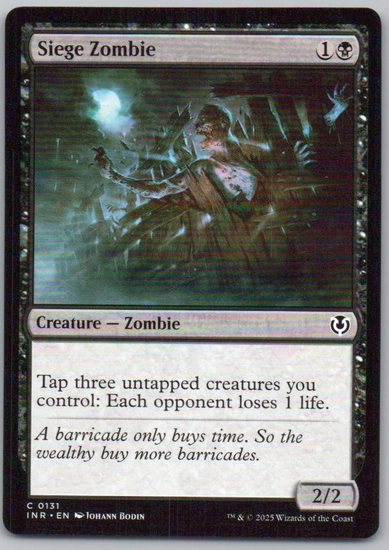 Siege Zombie 131 0 Creature Card - Innistrad Remastered