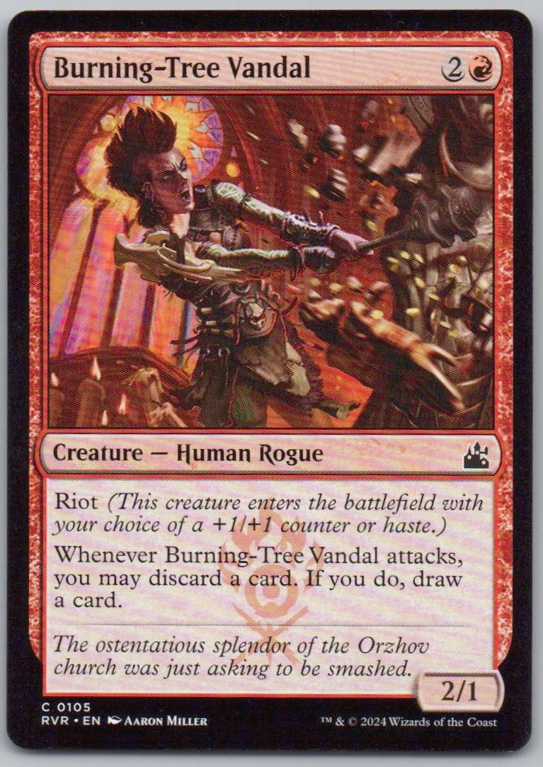 Burning-Tree Vandal 105 Normal Creature Card - Ravnica Remastered