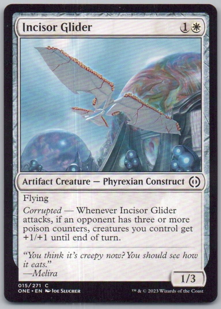 Incisor Glider 15 Normal Artifact Card - Phyrexia: All Will Be One