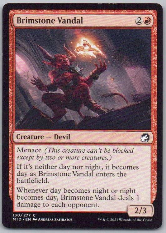Brimstone Vandal 130 Normal Creature Card - Innistrad: Midnight Hunt