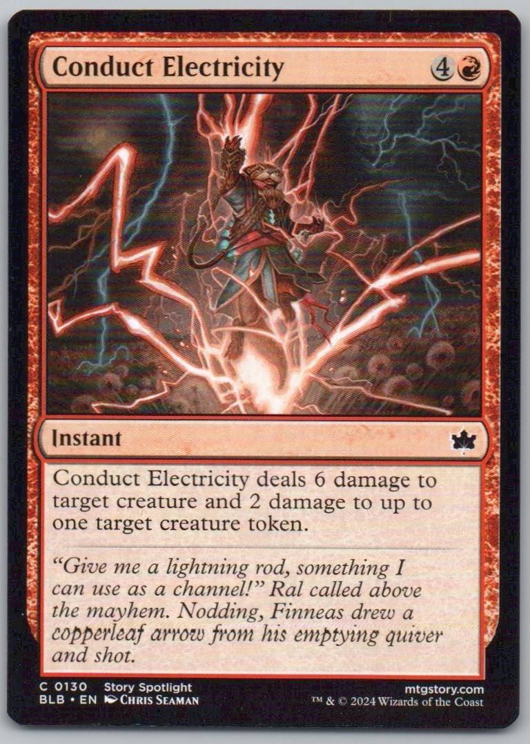 Conduct Electricity 130 Normal Instant Card - Bloomburrow