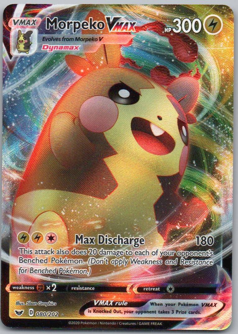 Morpeko VMAX 080 Holo Lightning Card - Sword & Shield