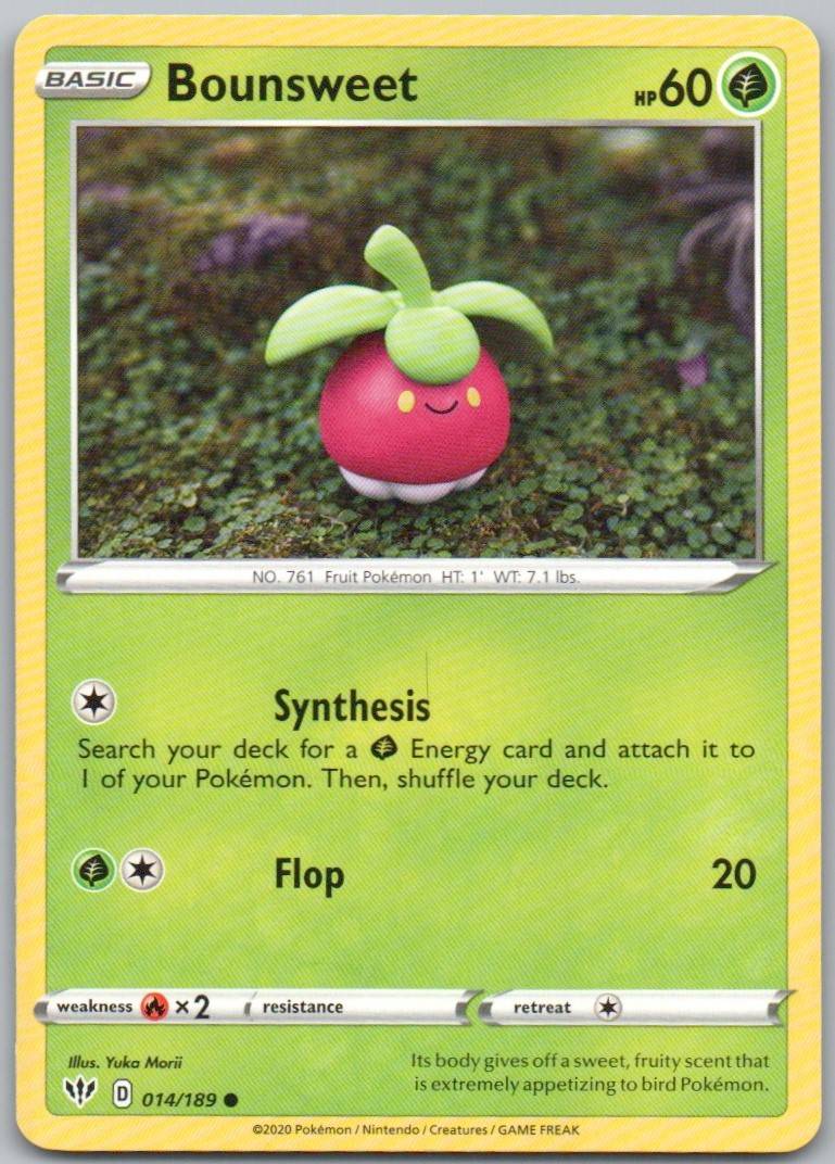 Bounsweet 014 Normal Grass Card - Darkness Ablaze