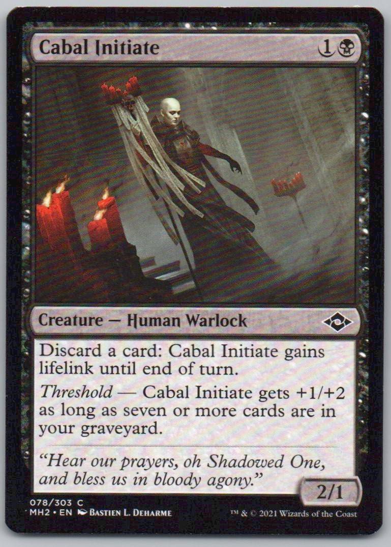 Cabal Initiate 78 Normal Creature Card - Modern Horizons 2