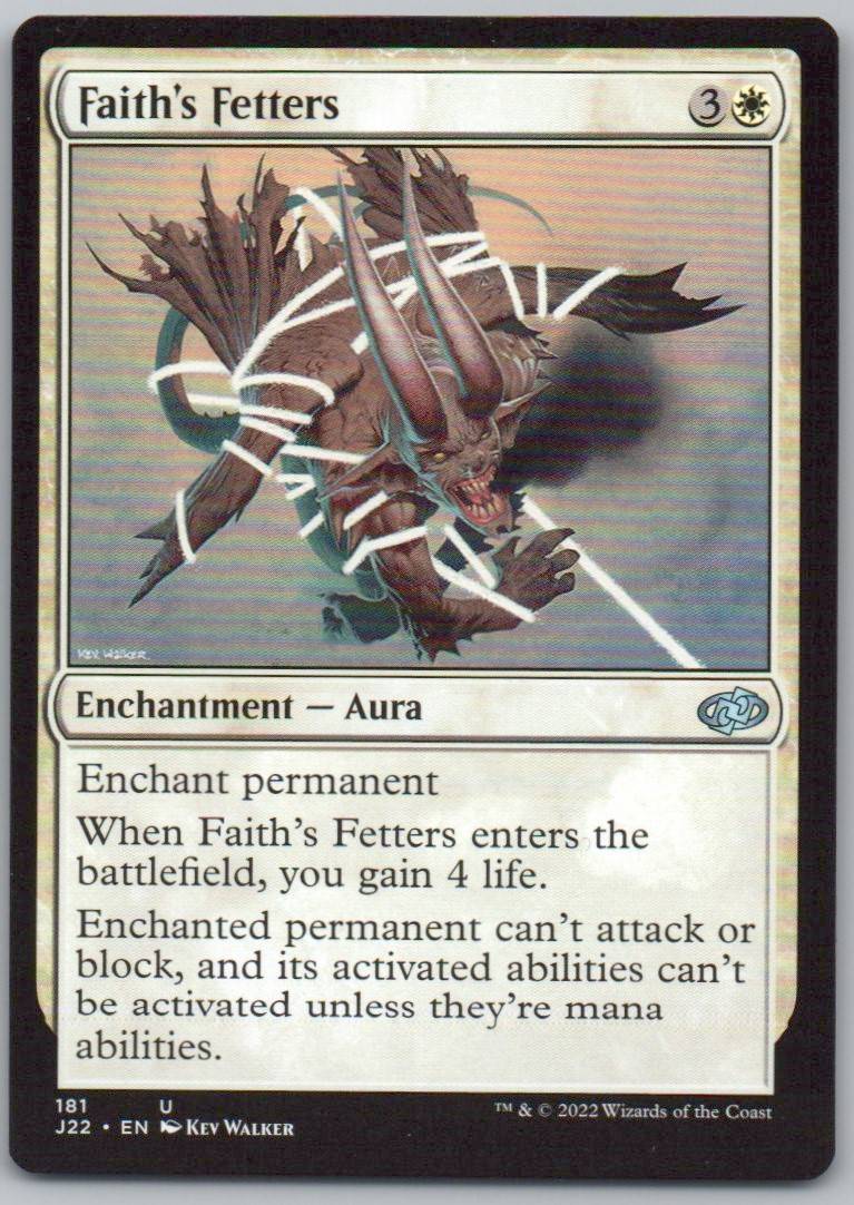 Faith's Fetters 181 Normal Enchantment Card - Jumpstart 2022