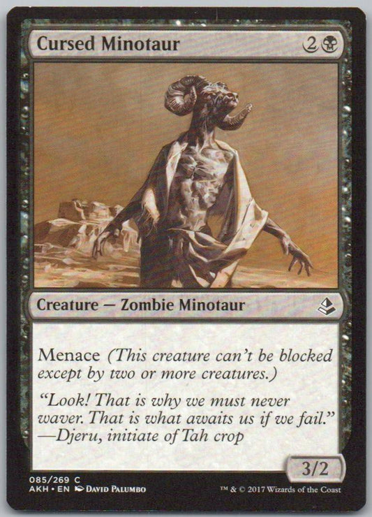 Cursed Minotaur 85 Normal Creature Card - Amonkhet