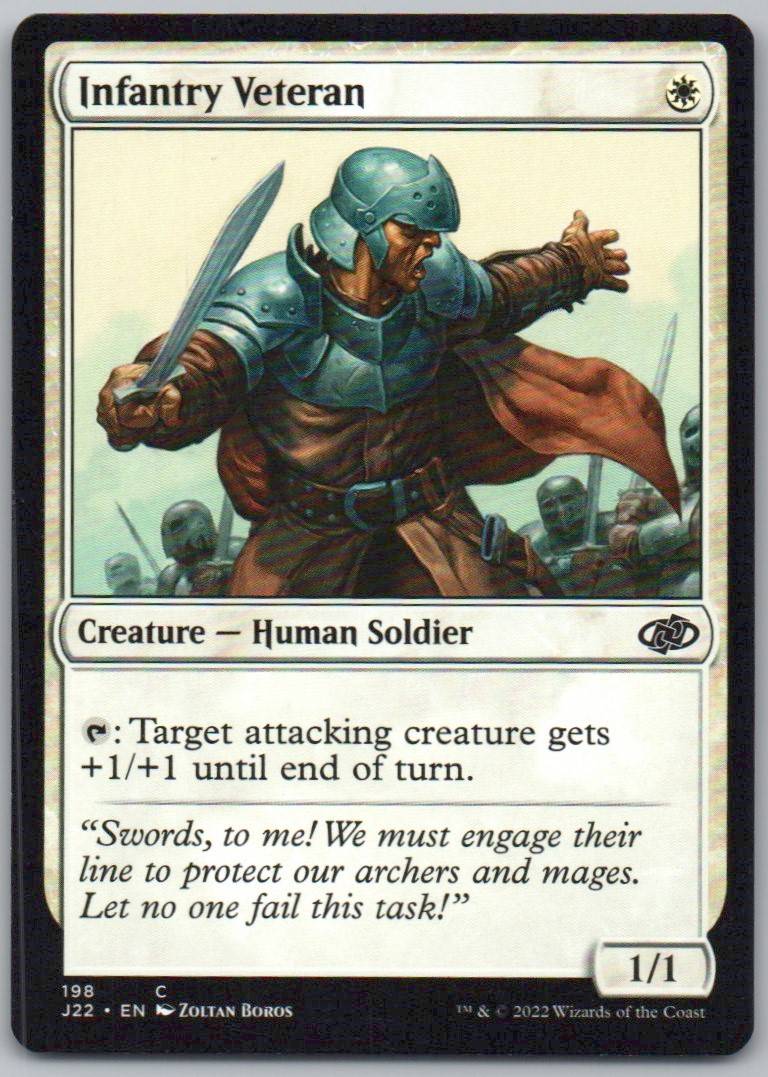 Infantry Veteran 198 Normal Creature Card - Jumpstart 2022