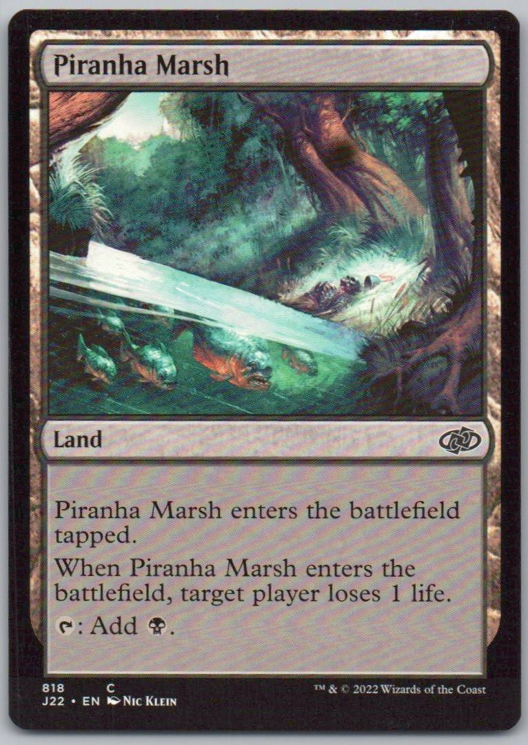 Piranha Marsh 818 Normal Land Card - Jumpstart 2022