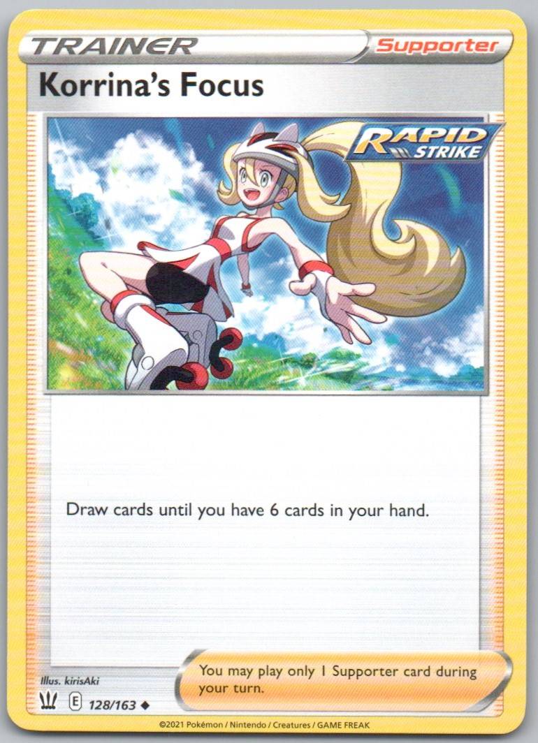 Korrina's Focus 128 Normal Trainer Card - Battle Styles