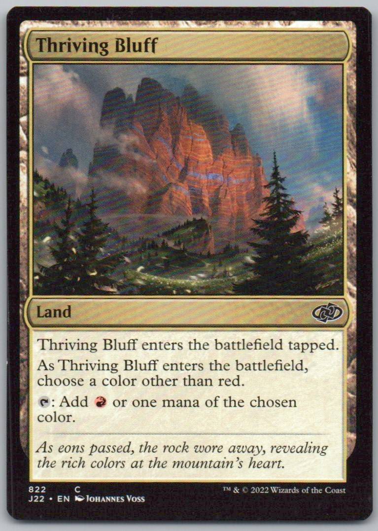 Thriving Bluff 822 Normal Land Card - Jumpstart 2022