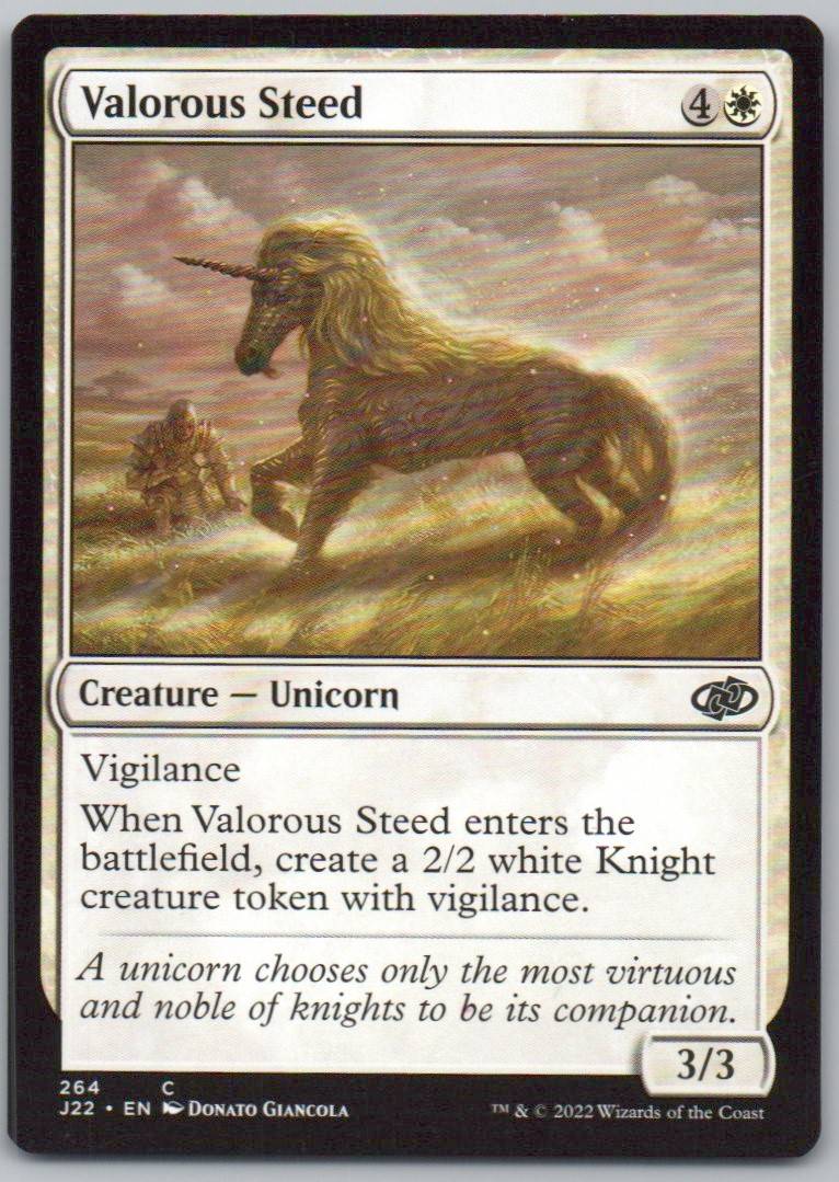 Valorous Steed 264 Normal Creature Card - Jumpstart 2022