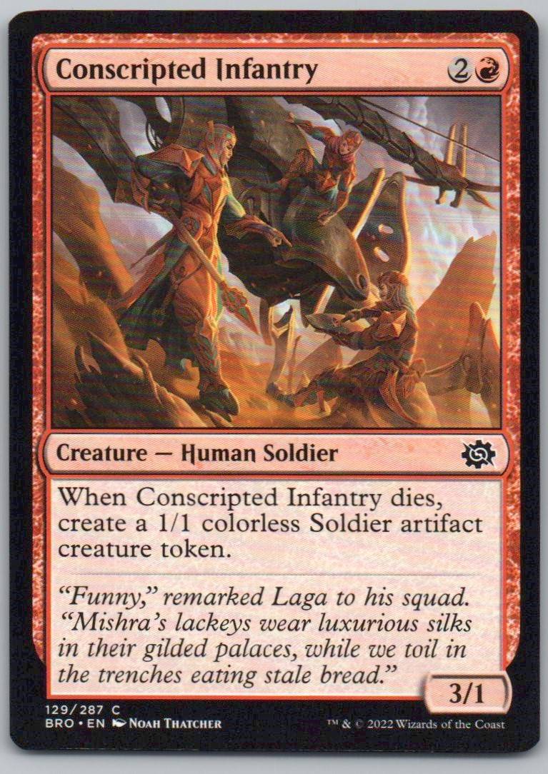 Conscripted Infantry 129 Normal Creature Card - The Brothers' War