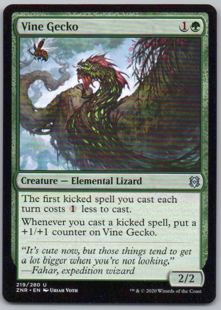 Vine Gecko 219 Normal Creature Card - Zendikar Rising