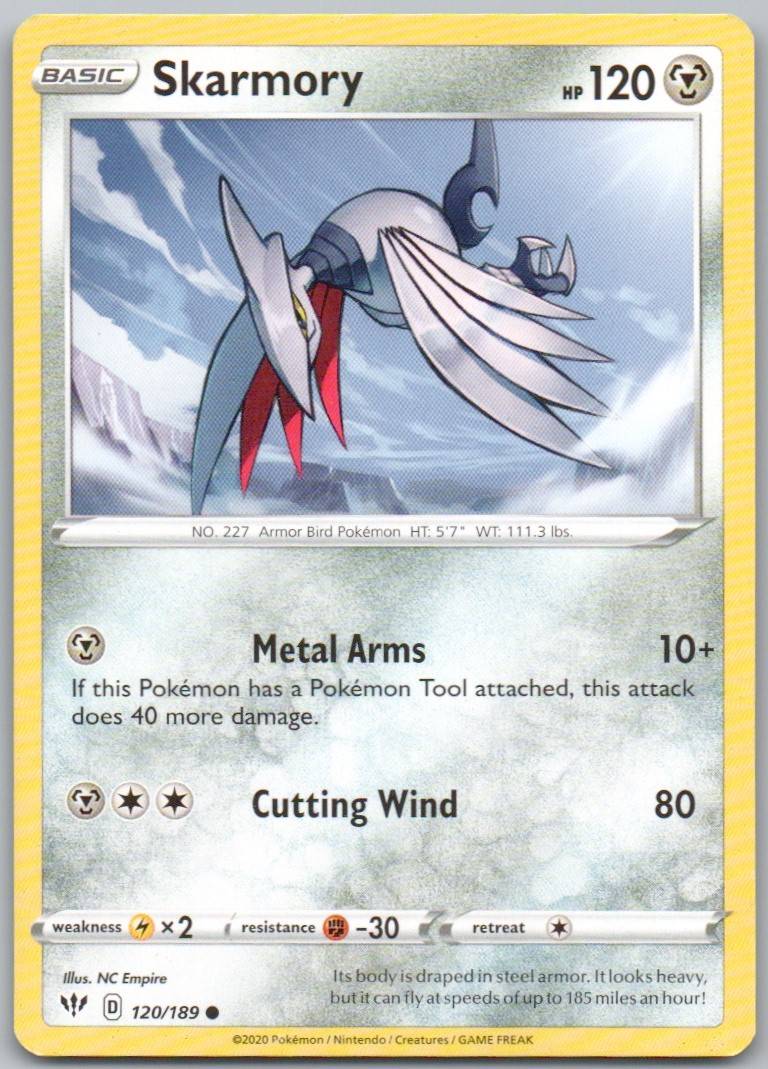 Skarmory 120 Normal Metal Card - Darkness Ablaze