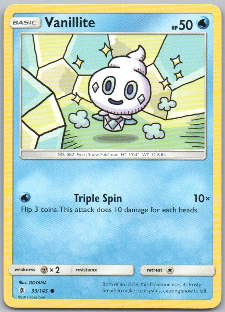 Vanillite 033 Normal Pokemon Card - Guardians Rising