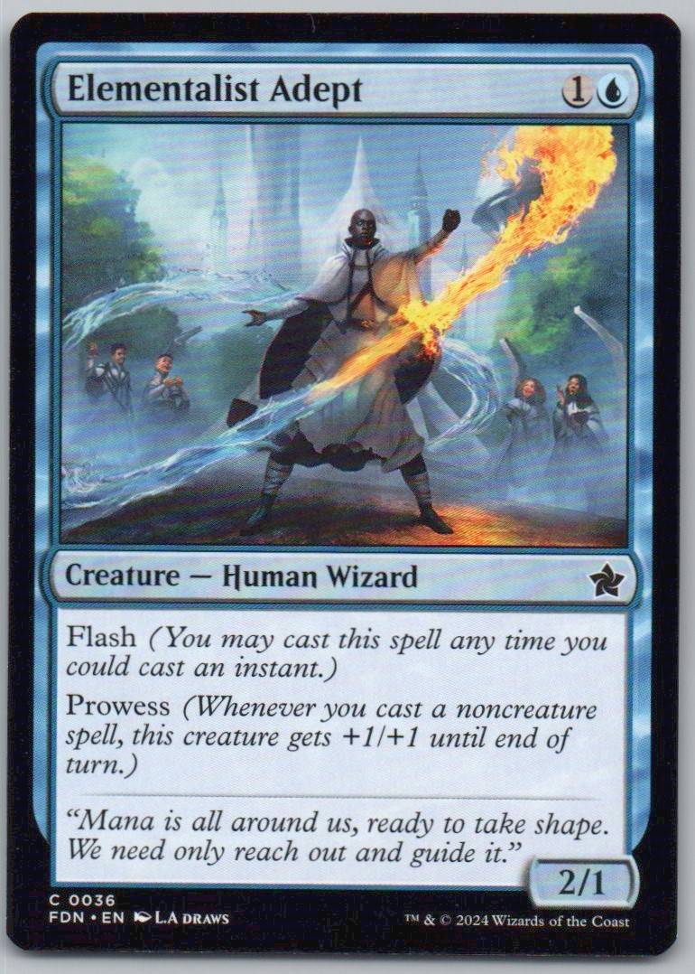 Elementalist Adept 36 Normal Creature Card - Foundations