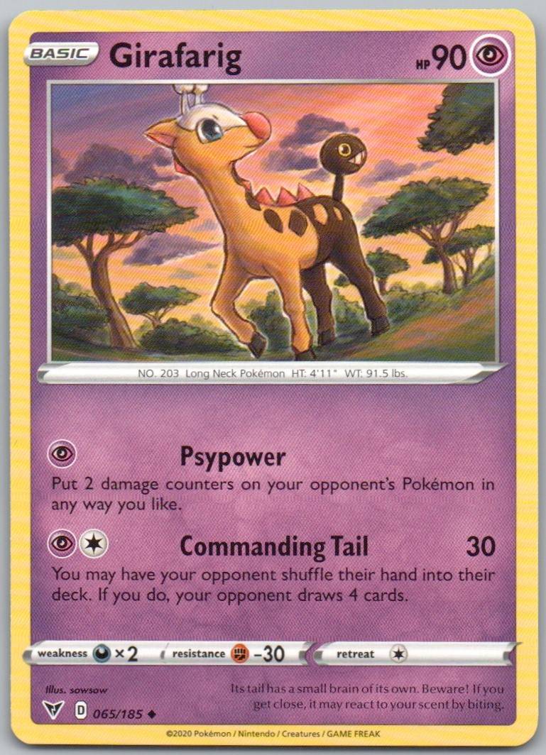 Girafarig 065 Normal Psychic Card - Vivid Voltage