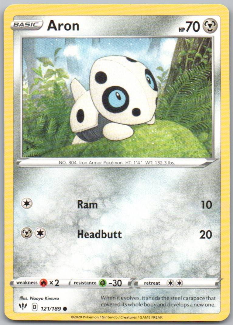 Aron 121 Normal Metal Card - Darkness Ablaze