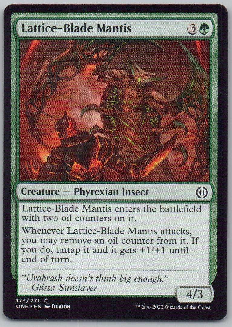 Lattice-Blade Mantis 173 Normal Creature Card - Phyrexia: All Will Be One