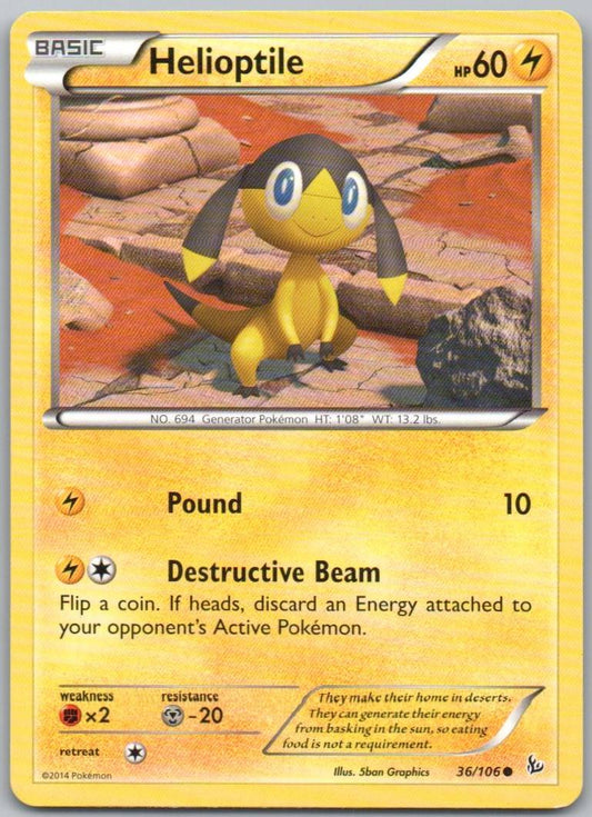 Helioptile 036 Normal Lightning Card - Flashfire
