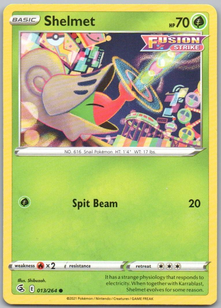 Shelmet 013 Normal Grass Card - Fusion Strike