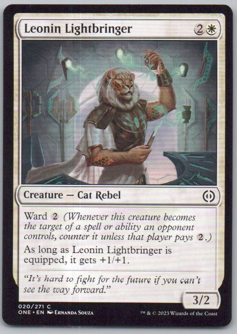 Leonin Lightbringer 20 Normal Creature Card - Phyrexia: All Will Be One