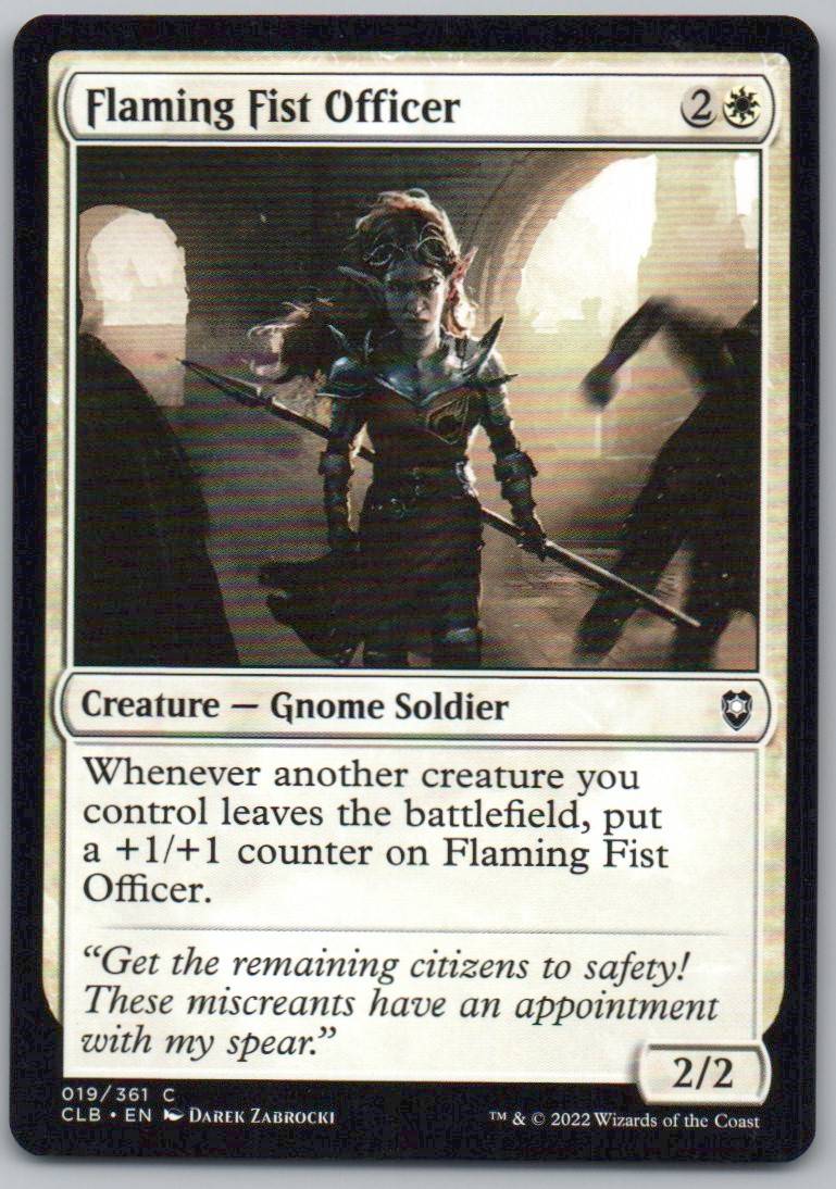 Flaming Fist Officer 19 Normal Creature Card - Commander Legends: Battle for Baldur's Gate