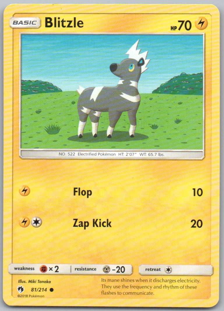 Blitzle 081 Normal Lightning Card - Lost Thunder