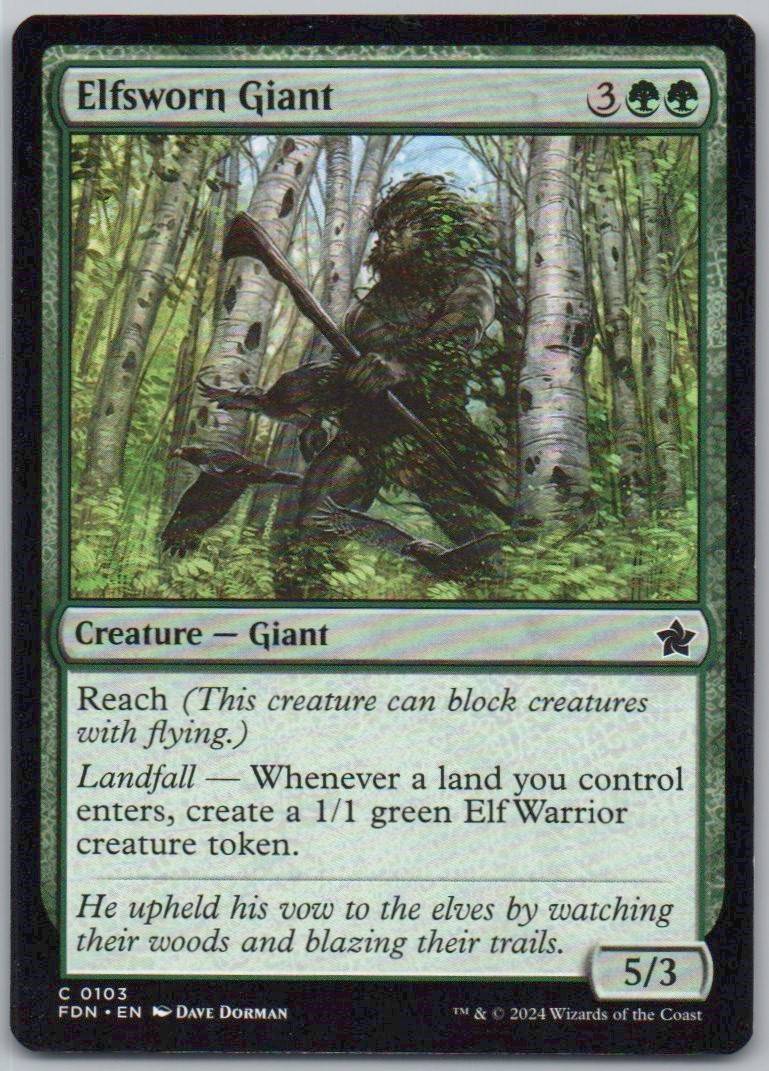 Elfsworn Giant 103 Normal Creature Card - Foundations