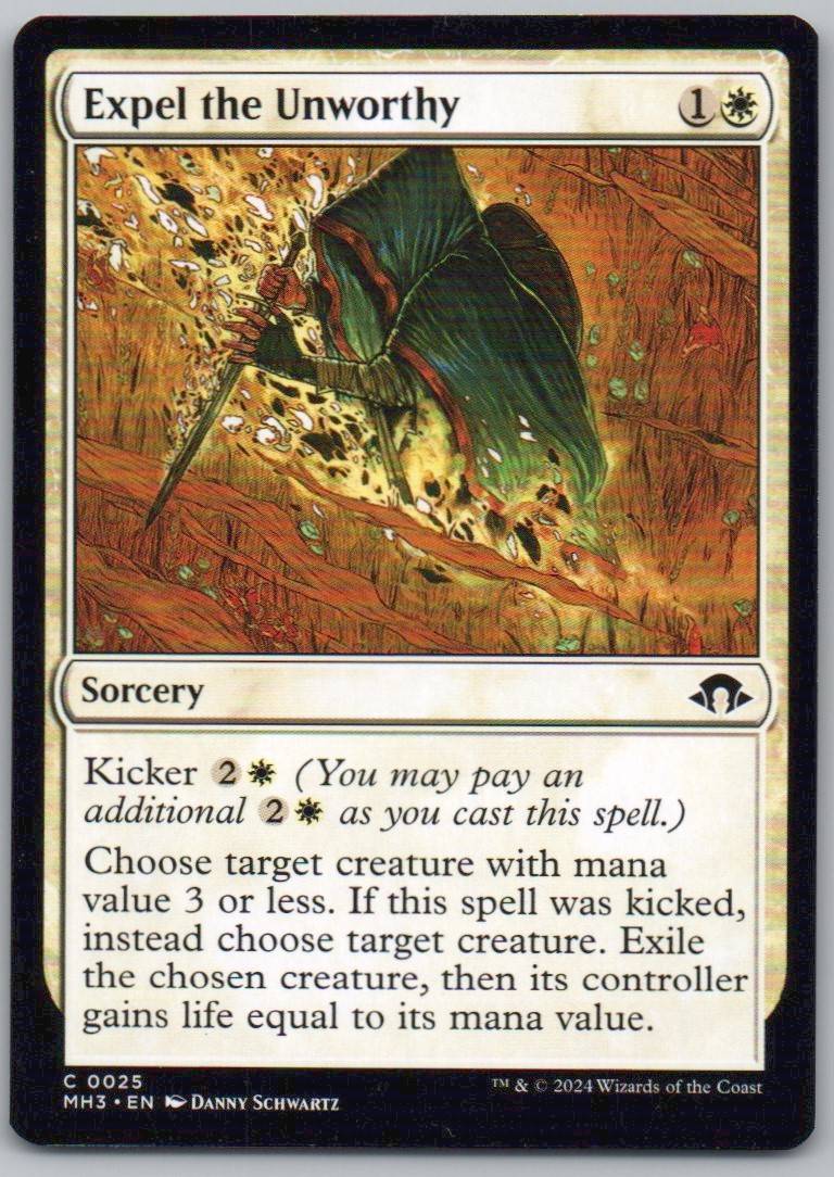 Expel the Unworthy 25 0 Sorcery Card - Modern Horizons 3