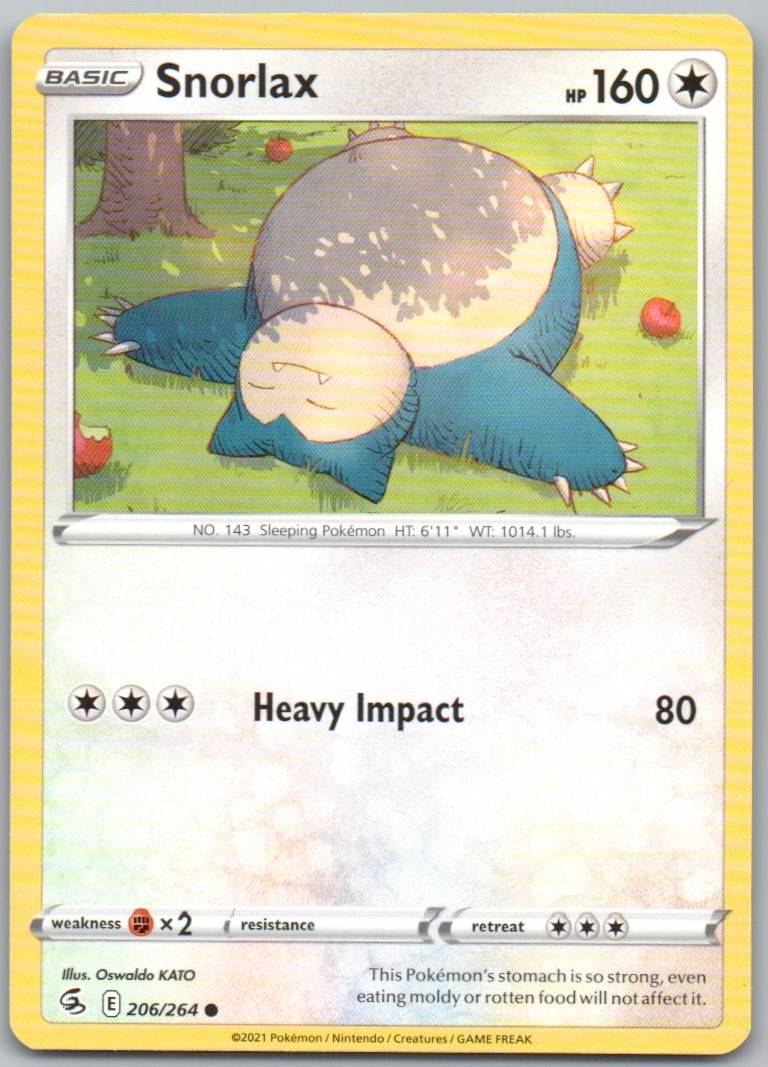 Snorlax 206 Normal Colorless Card - Fusion Strike