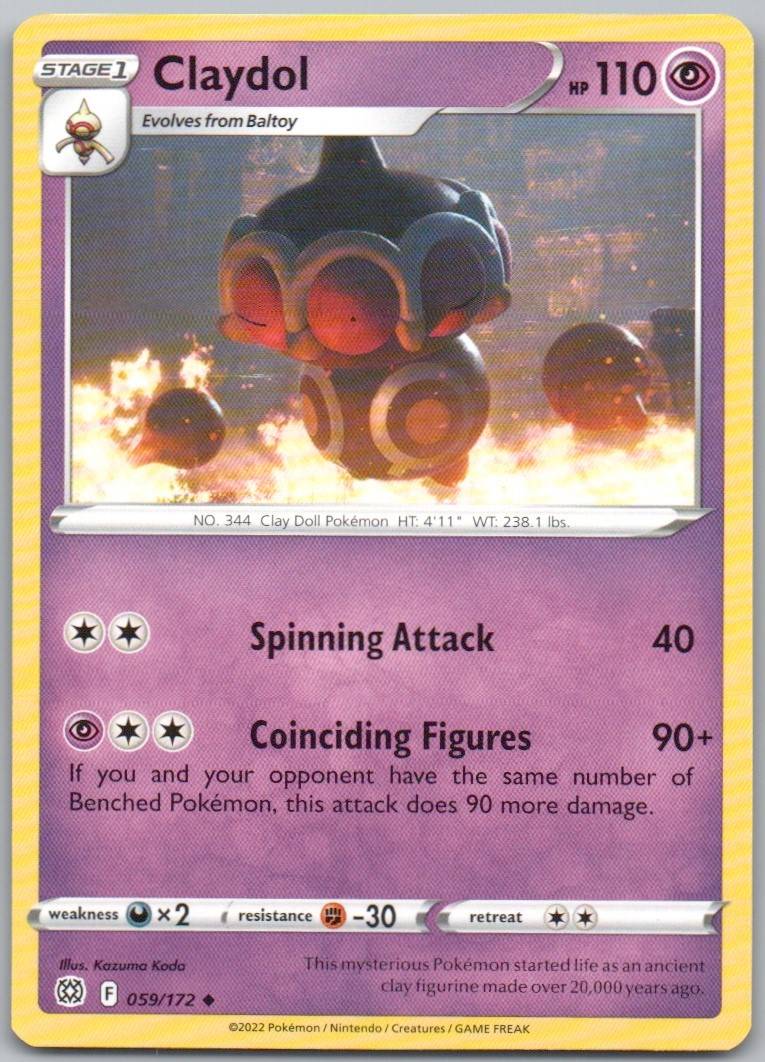 Claydol 059 Normal Psychic Card - Brilliant Stars