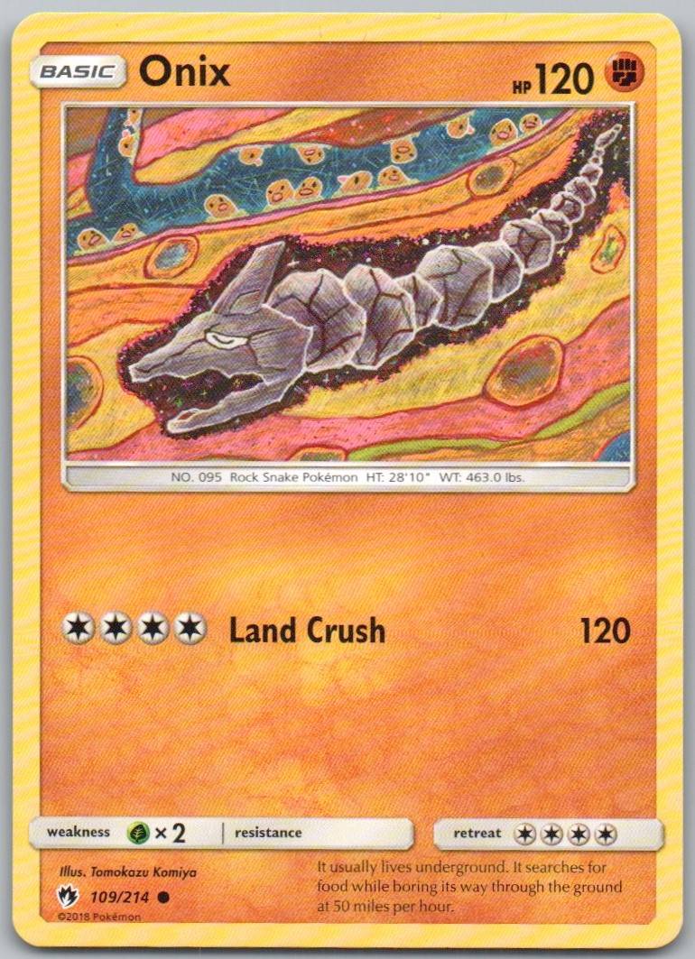 Onix 109 Normal Fighting Card - Lost Thunder